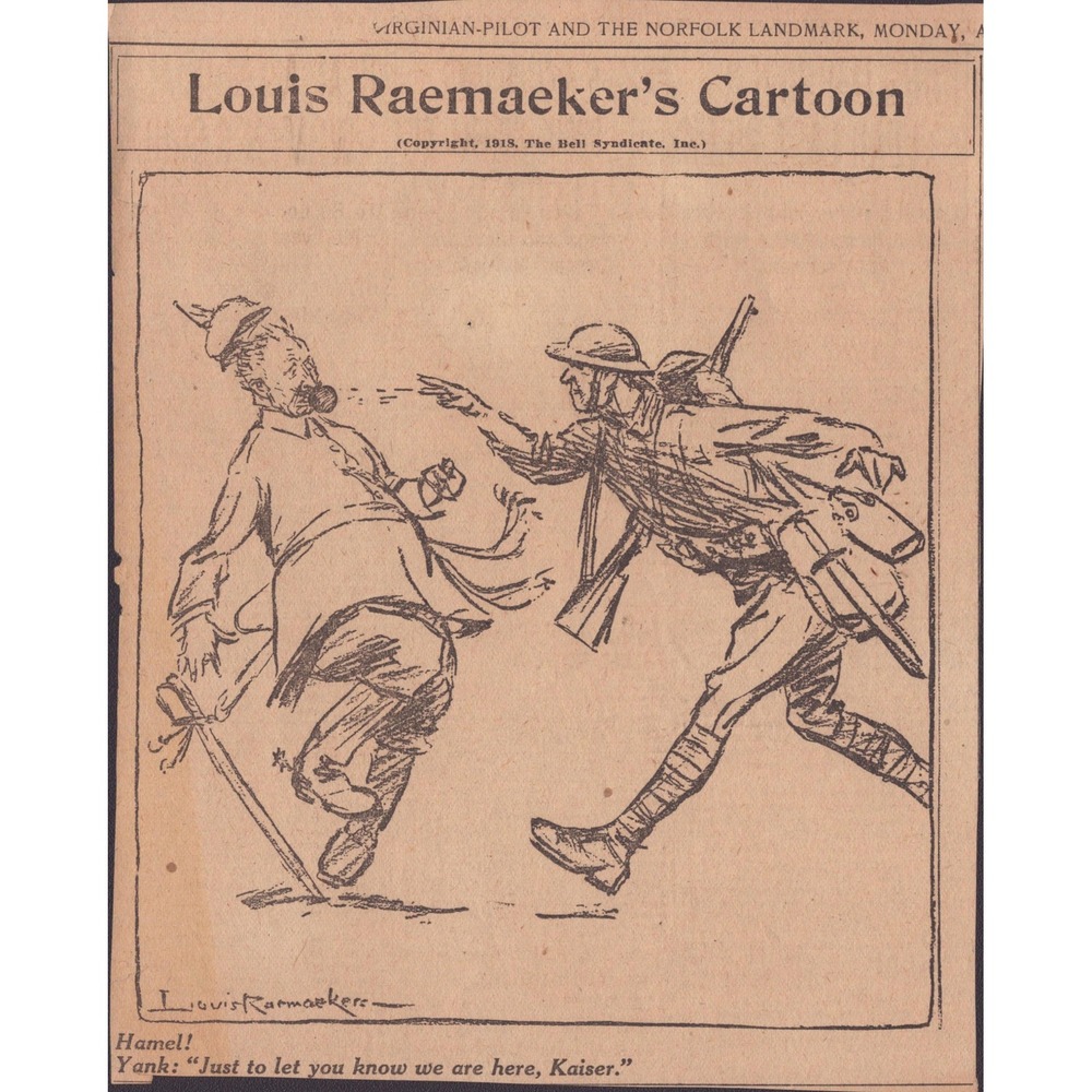 Louis Raemaekers 1918 WWI Political Cartoons Virginian-Pilot Norfolk VA Lot of 5 - Picture 3 of 6